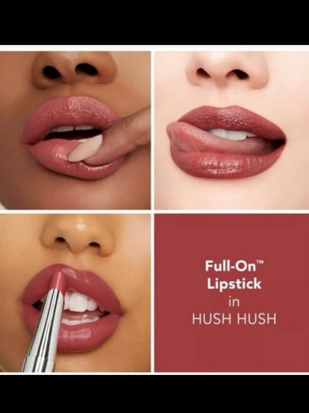Buxom Full On Satin Plumping Lipstick in Hush Hush BNIB